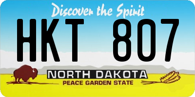 ND license plate HKT807