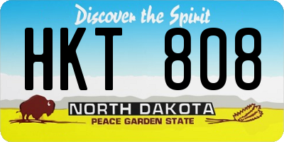ND license plate HKT808