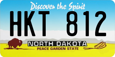 ND license plate HKT812