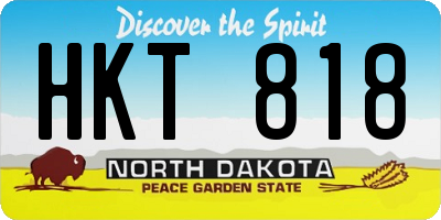 ND license plate HKT818