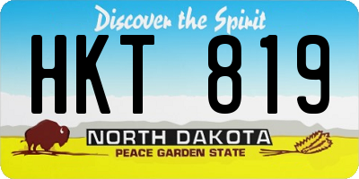 ND license plate HKT819