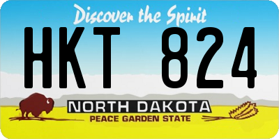 ND license plate HKT824