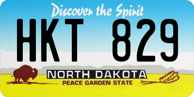 ND license plate HKT829