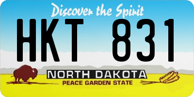 ND license plate HKT831