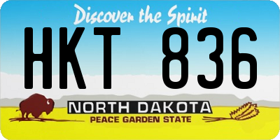 ND license plate HKT836