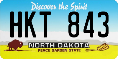 ND license plate HKT843