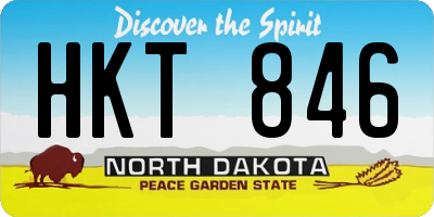 ND license plate HKT846