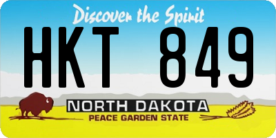 ND license plate HKT849