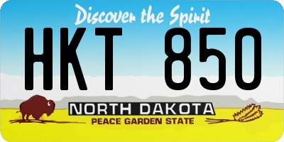ND license plate HKT850