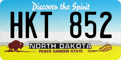ND license plate HKT852