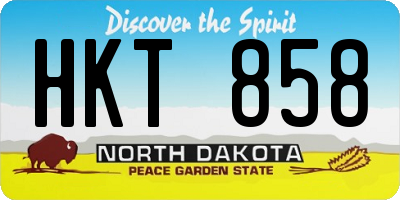 ND license plate HKT858