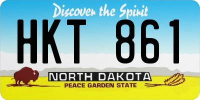 ND license plate HKT861