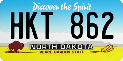 ND license plate HKT862