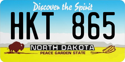 ND license plate HKT865