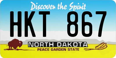 ND license plate HKT867