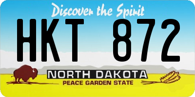 ND license plate HKT872