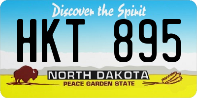 ND license plate HKT895