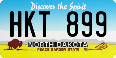ND license plate HKT899