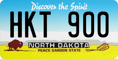 ND license plate HKT900