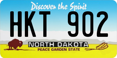 ND license plate HKT902