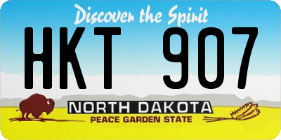 ND license plate HKT907