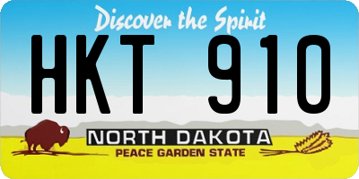 ND license plate HKT910