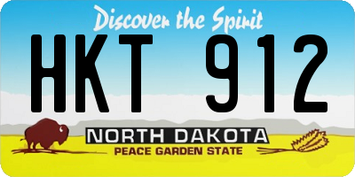 ND license plate HKT912