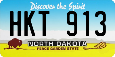 ND license plate HKT913