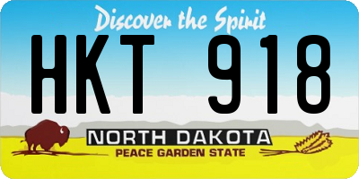 ND license plate HKT918