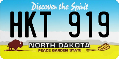 ND license plate HKT919