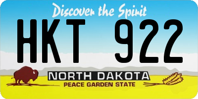 ND license plate HKT922