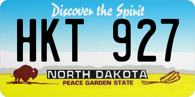 ND license plate HKT927