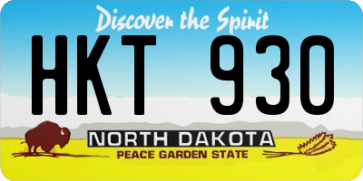 ND license plate HKT930