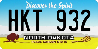 ND license plate HKT932