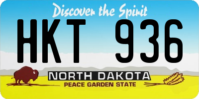 ND license plate HKT936