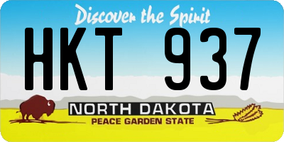 ND license plate HKT937
