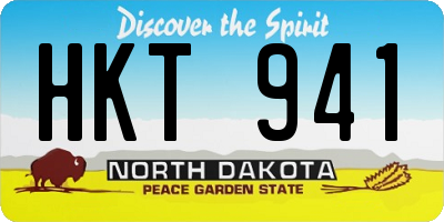 ND license plate HKT941