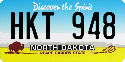 ND license plate HKT948