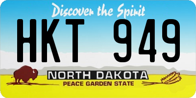 ND license plate HKT949