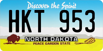 ND license plate HKT953