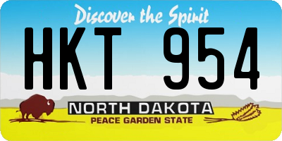 ND license plate HKT954