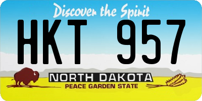 ND license plate HKT957