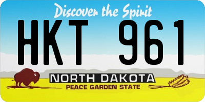 ND license plate HKT961