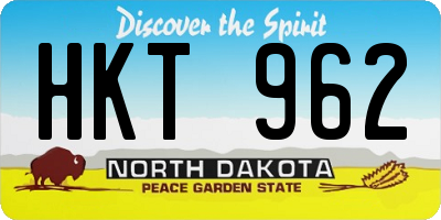 ND license plate HKT962