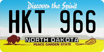 ND license plate HKT966