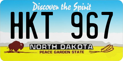 ND license plate HKT967