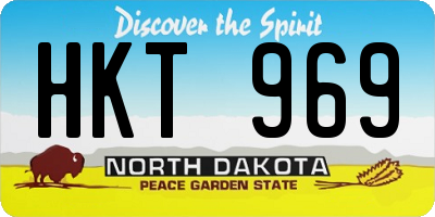 ND license plate HKT969