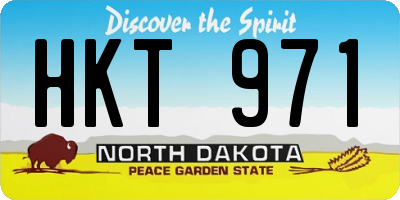 ND license plate HKT971