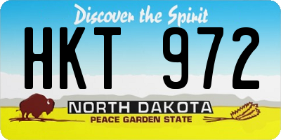 ND license plate HKT972