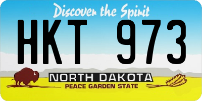 ND license plate HKT973